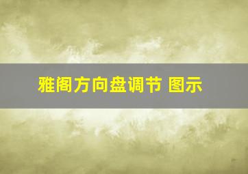 雅阁方向盘调节 图示